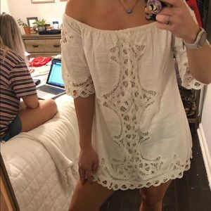 Free People Off the Shoulder Lace Dress